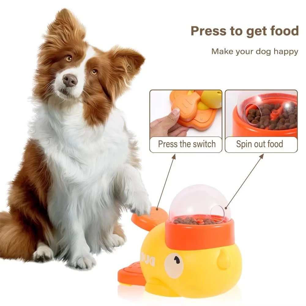 Yellow Duck Interactive Dog Treat Dispenser Puzzle Toy For Slow Feeding Training 2