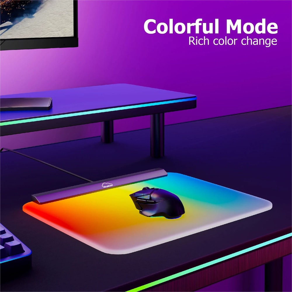 Smart RGB LED Mouse Pad With Ambient Backlight Screen Color Sync 0