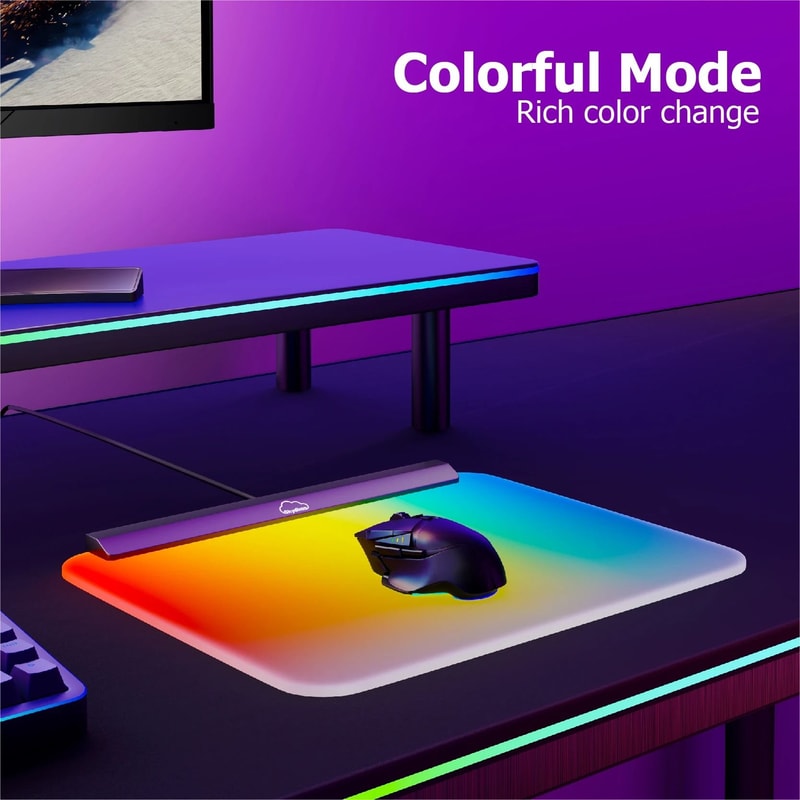 Smart RGB LED Mouse Pad With Ambient Backlight Screen Color Sync 0