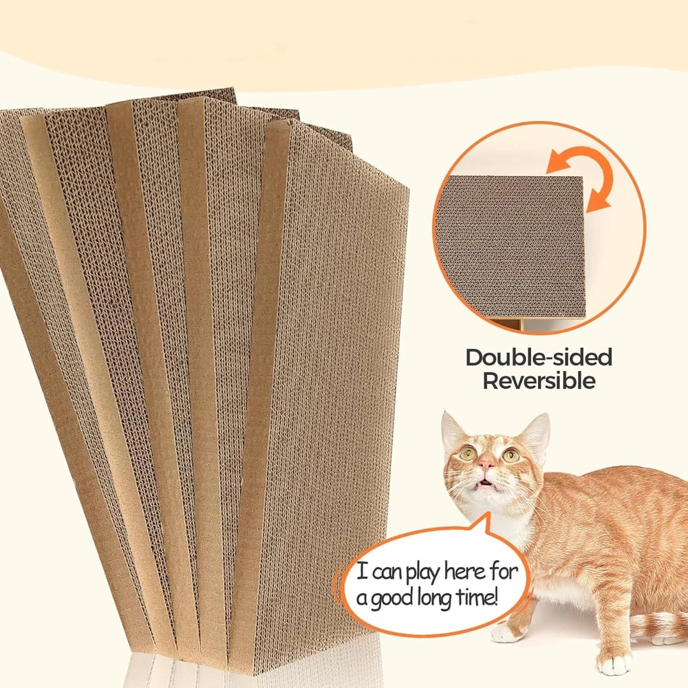 2in1 Cardboard Cat Scratcher Bed Lounge For Indoor Cats 2