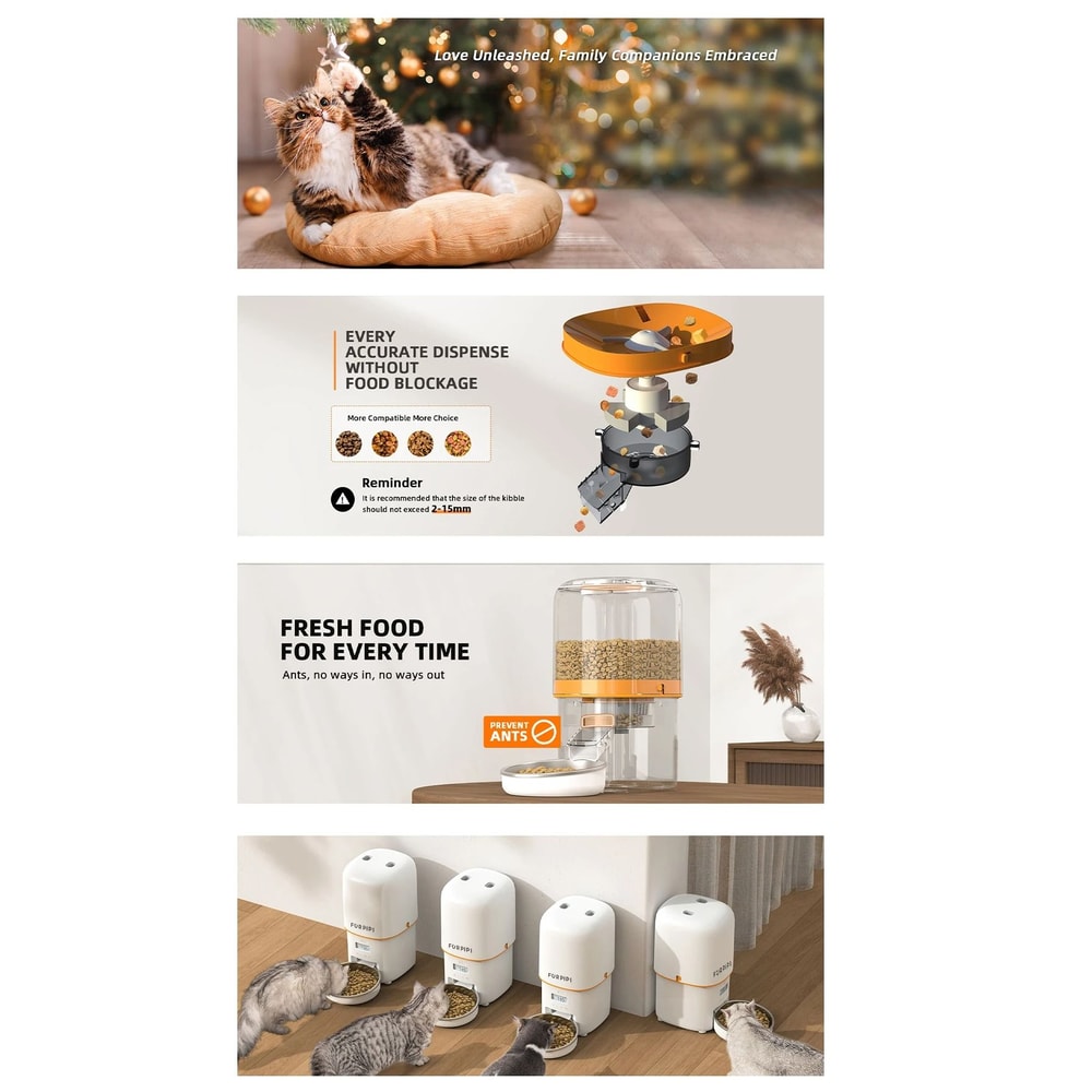 1080P Smart WiFi Automatic Cat Feeder With Camera App Control 3