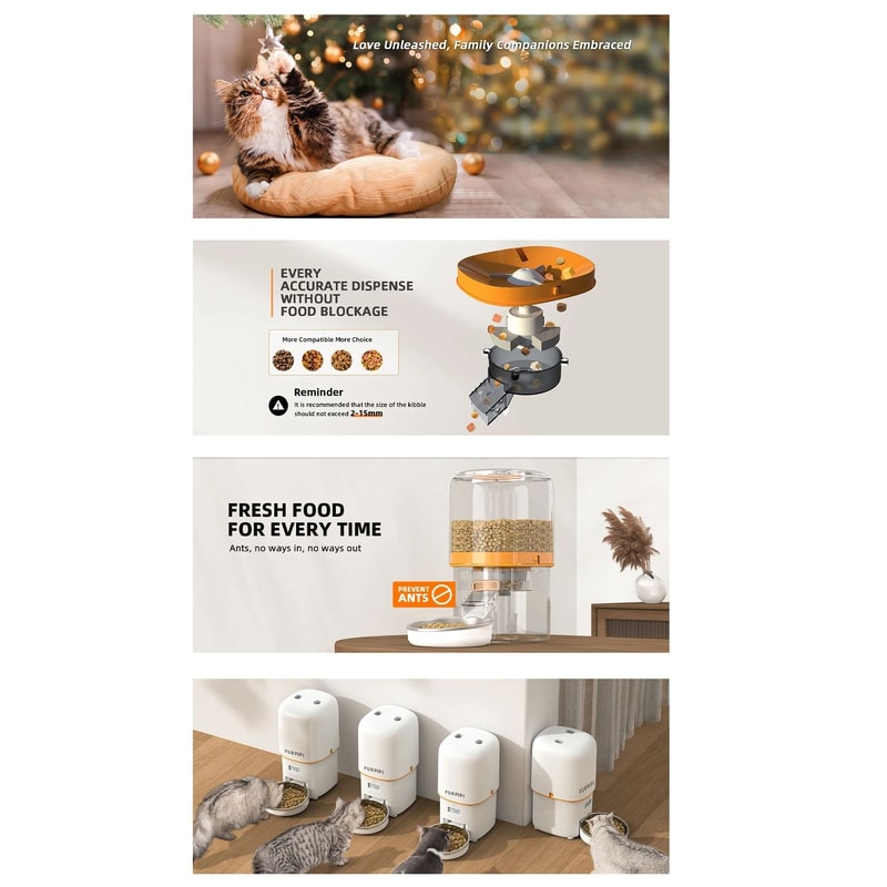 1080P Smart WiFi Automatic Cat Feeder With Camera App Control 3