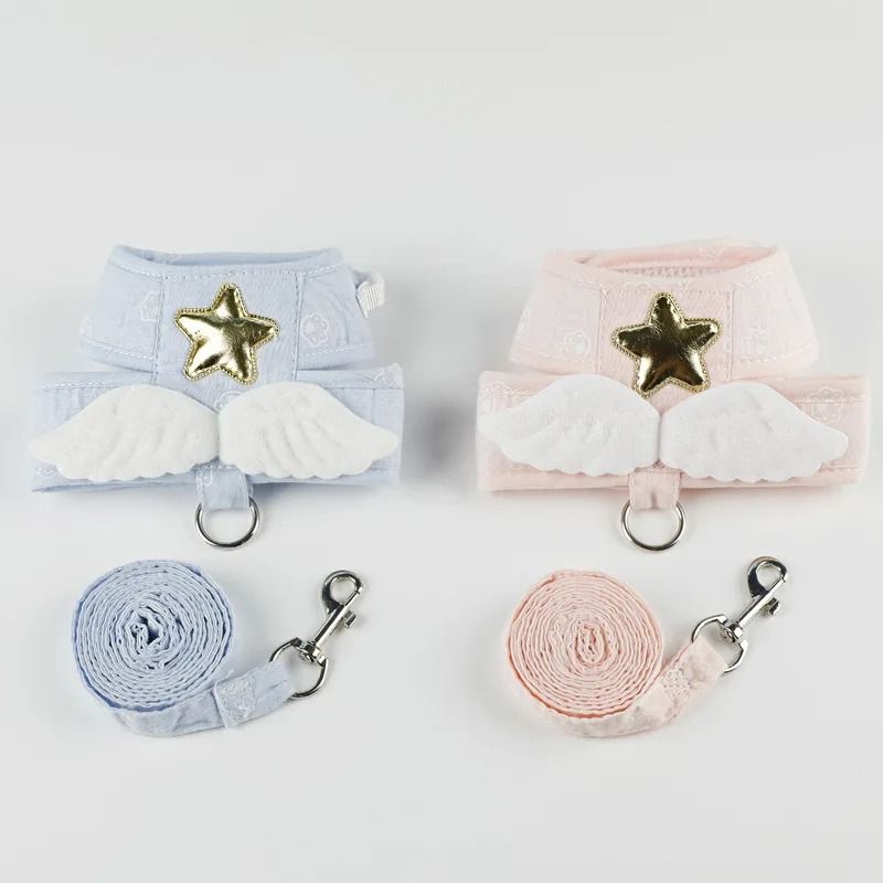 Angel Wings Kawaii Pet Harness Leash Set For Cats And Small Dogs 5