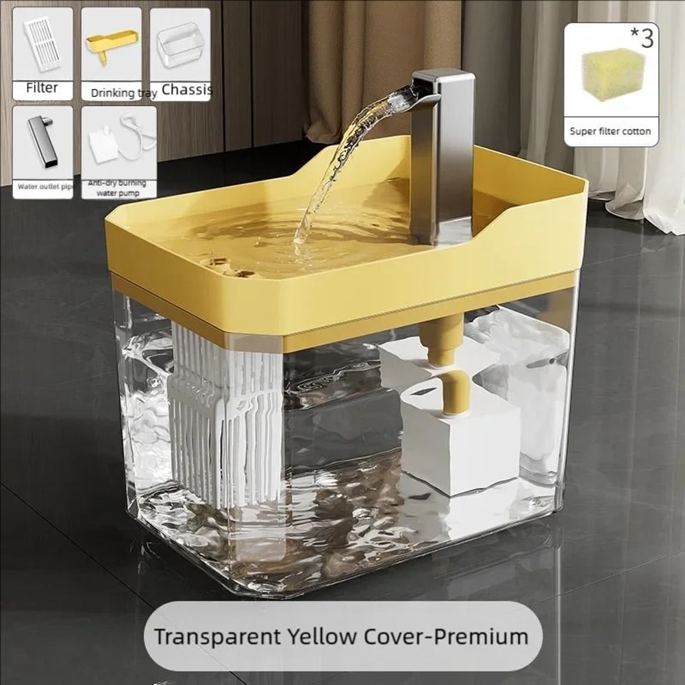 Transparent Automatic Pet Water Fountain 8