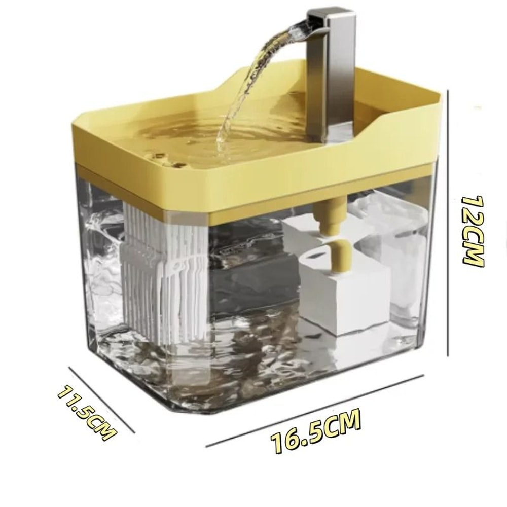 Transparent USB Cat Water Fountain With Auto Filter Recirculating Pump 5
