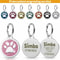 Personalized Glitter Paw Print Pet ID Tag 0