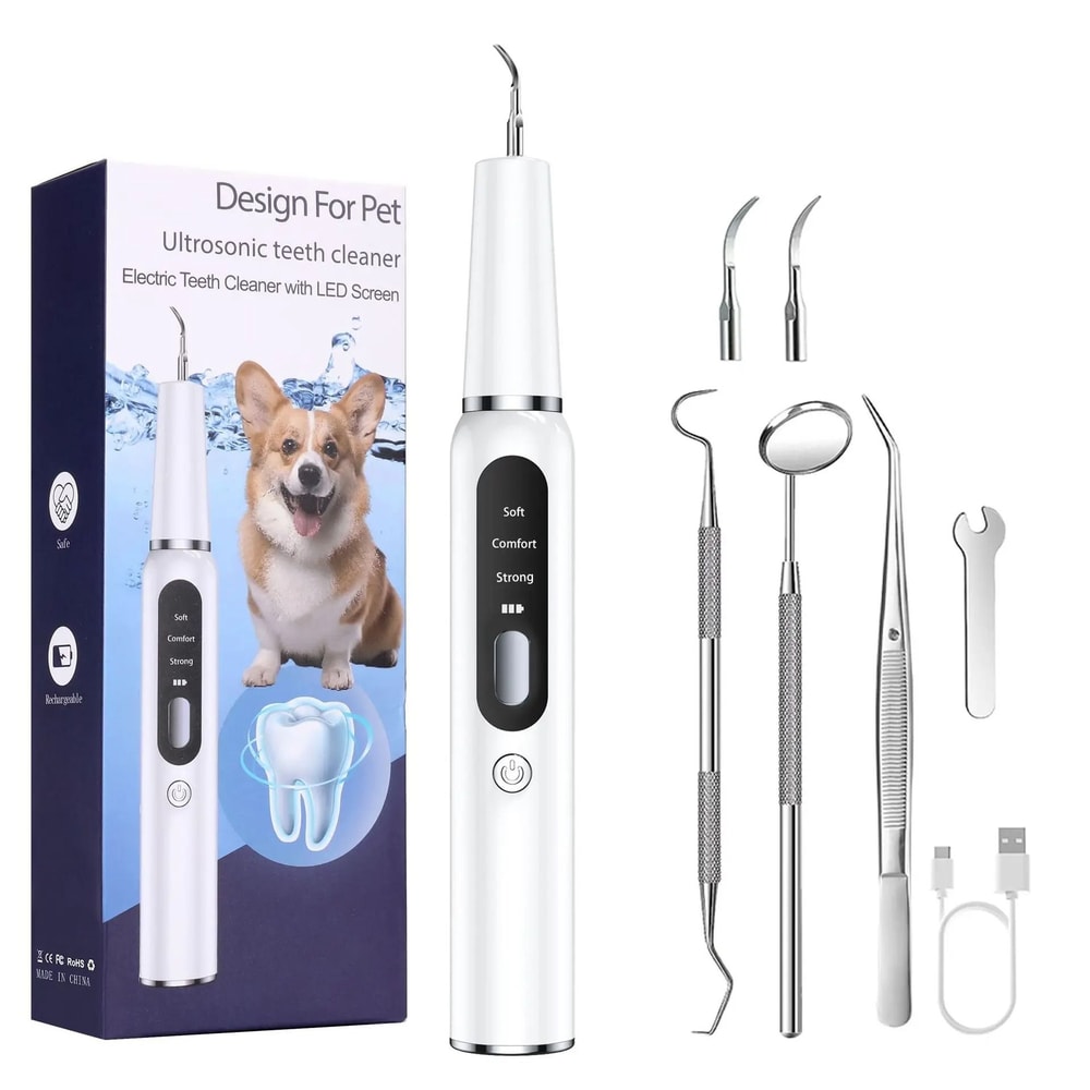 Ultrasonic Pet Tooth Scaler Dental Cleaning Kit For Dogs Cats 6
