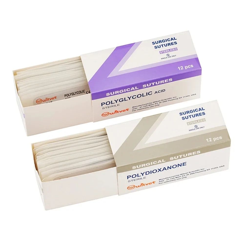 Veterinary Absorbable PGA Suture Thread With Needle For Pet Surgery Training Practice 1