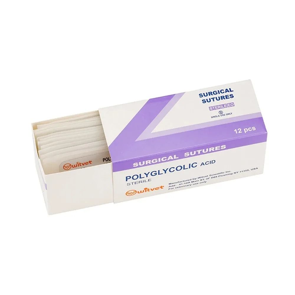 Veterinary Absorbable PGA Suture Thread With Needle For Pet Surgery Training Practice 2