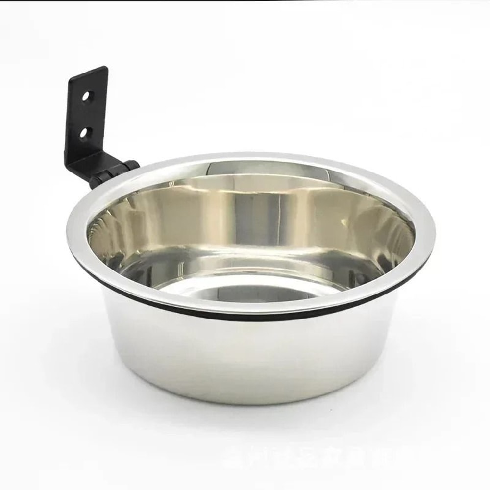 Wall Mounted Stainless Steel Pet Feeding Bowl Elevated Dog Cat Food Water Feeder 5