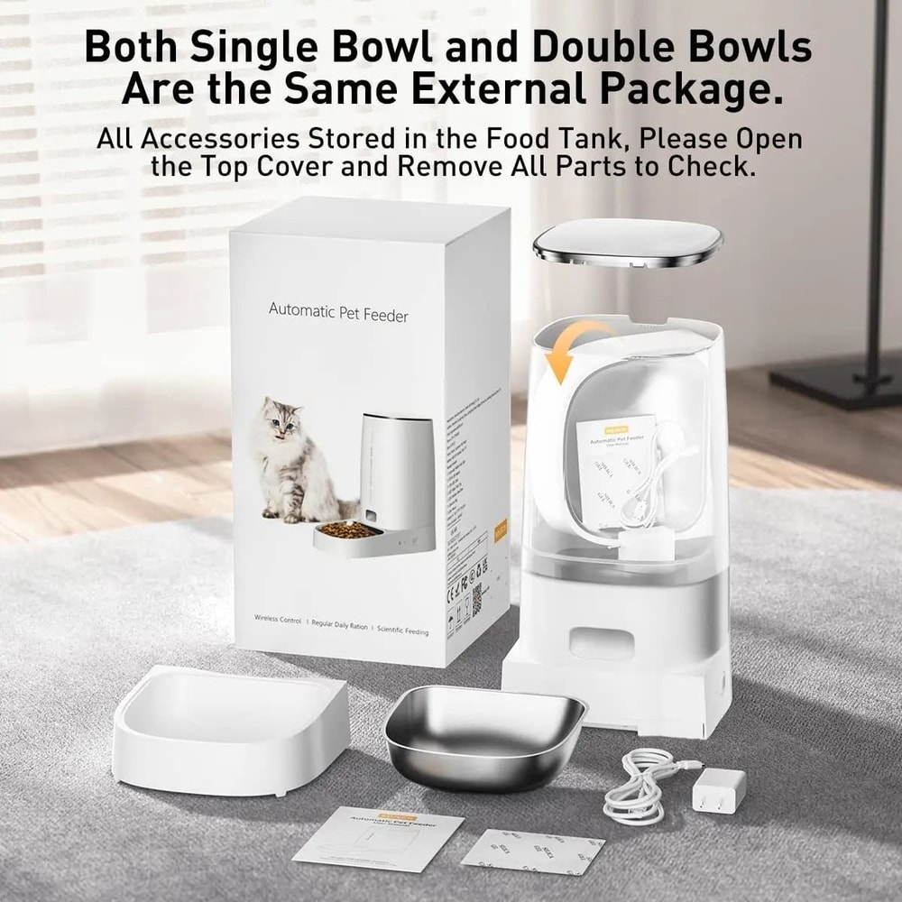 ROJECO Smart WiFi Automatic Cat Feeder For Cats Dogs 6
