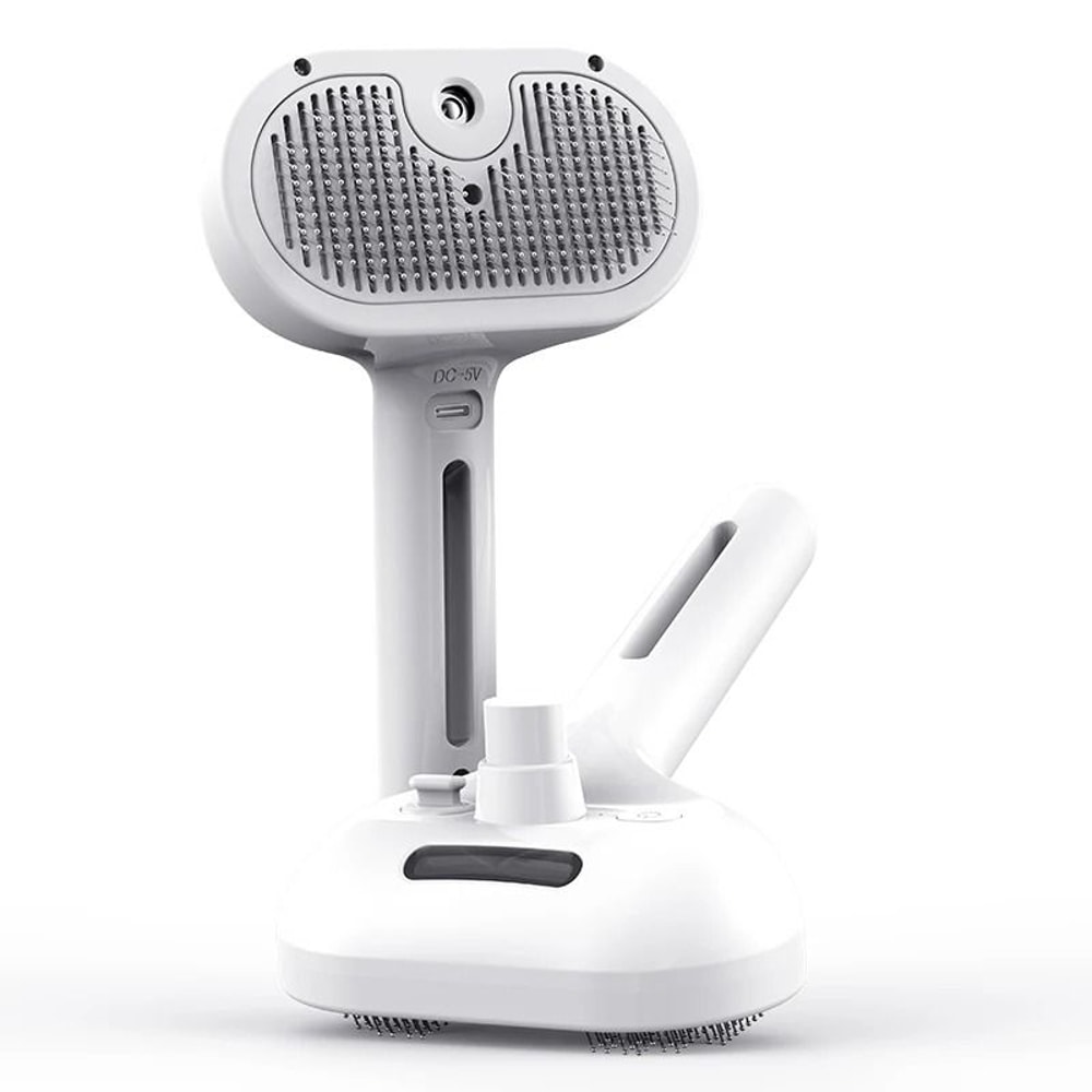 ROJECO Electric Pet Steam Brush With Spray Grooming Comb 6