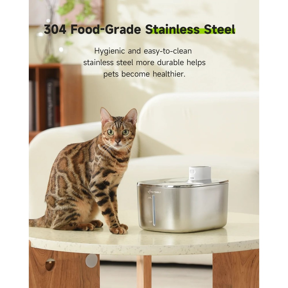 AquaFlow APETDOLA 4L Wireless Cat Water Fountain With Auto Sensor 5