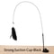HandsFree Feather Wand Cat Toy With Suction Cup Interactive Teaser 7