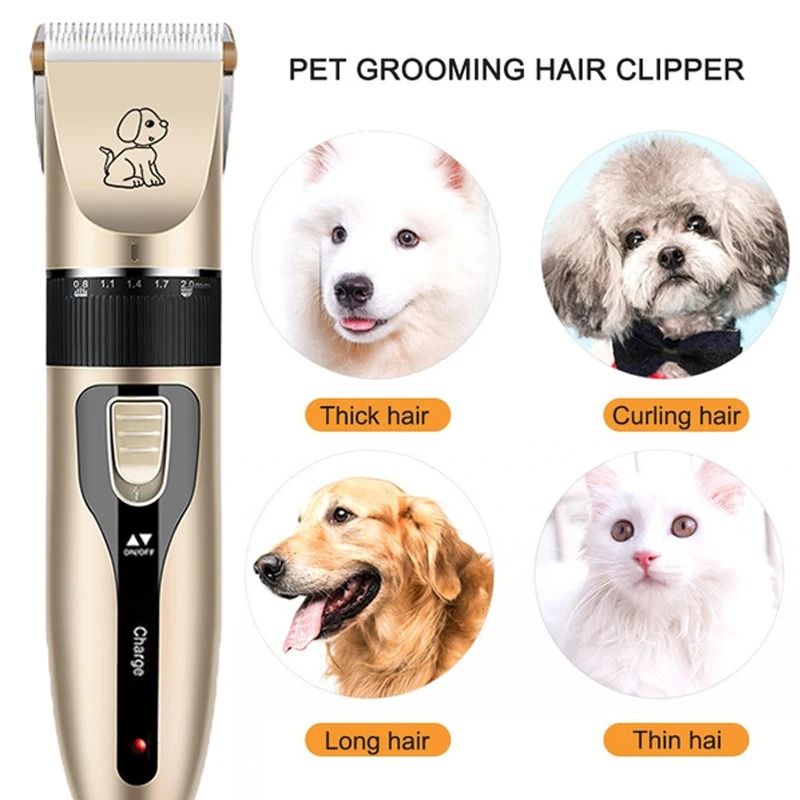Rechargeable Electric Pet Grooming Clipper Kit For Dogs Cats 1