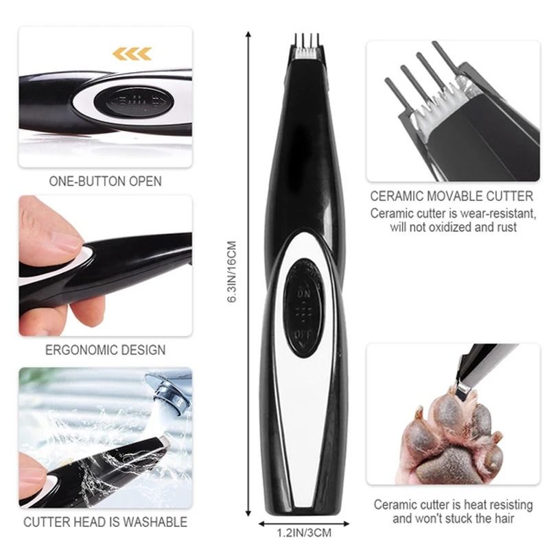 Rechargeable Electric Pet Grooming Clipper Kit For Dogs Cats 2