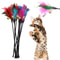 5Piece Interactive Feather Cat Wand Toy Set With Bells 1