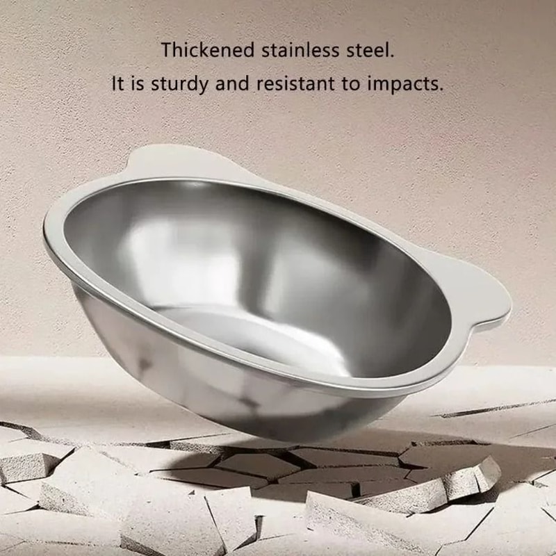 Elevated 15 Tilted Stainless Steel Cat Bowl For Comfortable Feeding 4