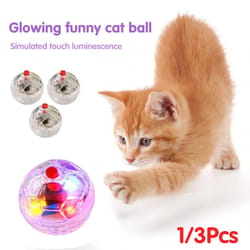 motion activated led flash ball toy for indoor cats