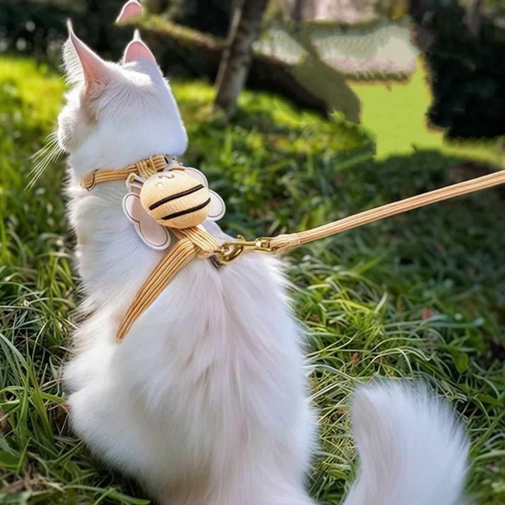 Adjustable NoPull Cat Small Dog Harness Leash Set 5