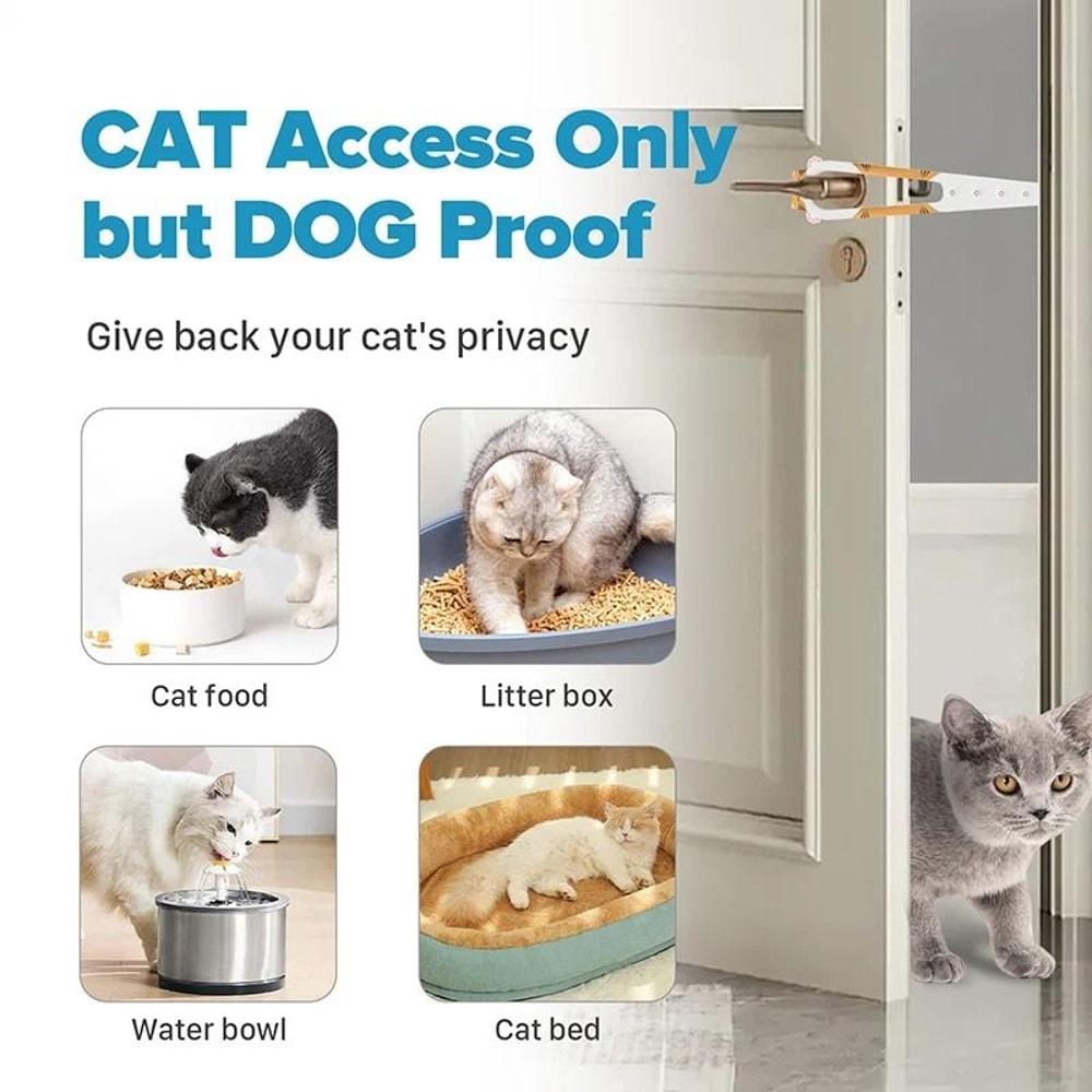 Adjustable Cat Door Latch Strap Keep Dogs Out Flexible Pet Door Stopper 1