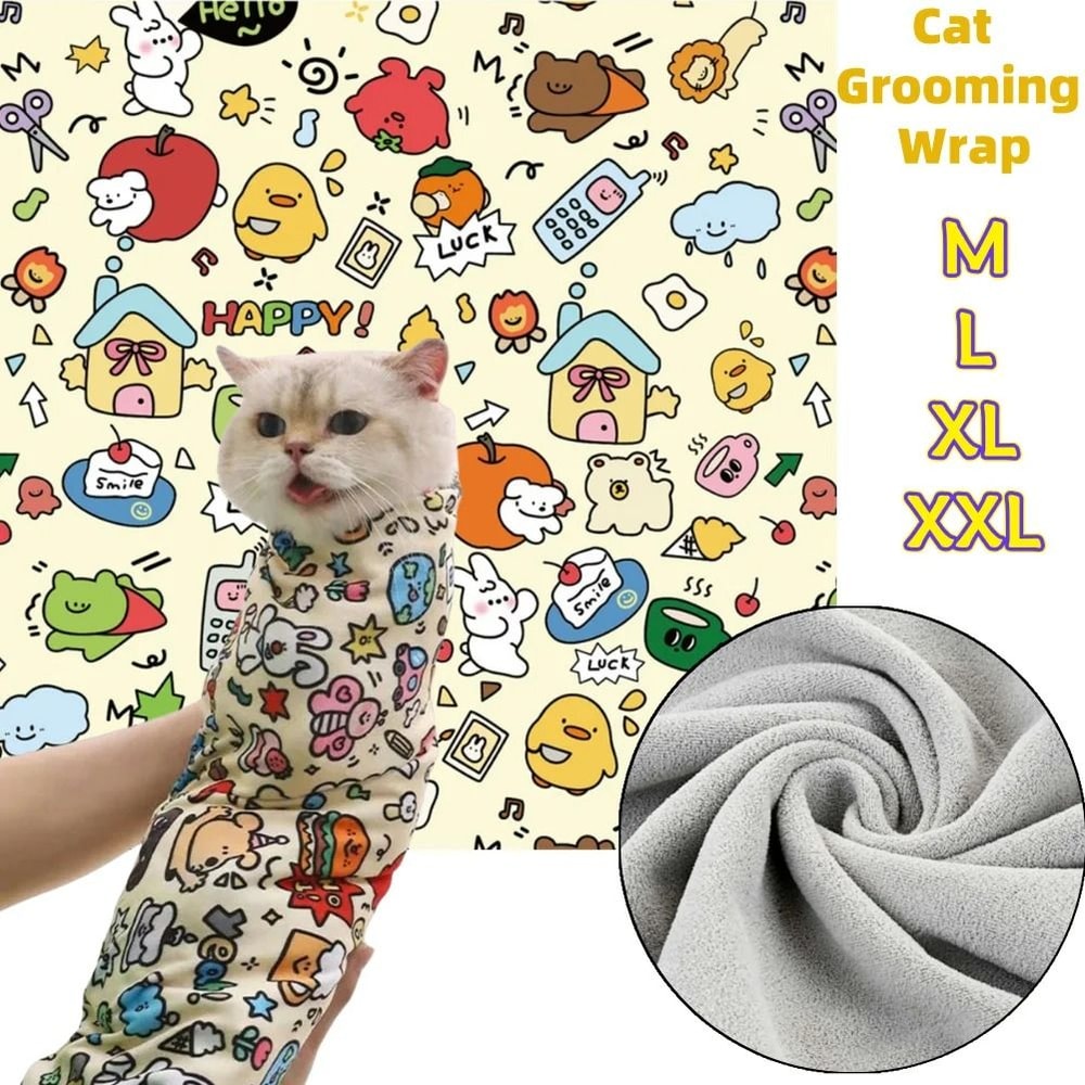 Cat Burrito Grooming Wrap For Cats Anti Scratch Cat Restraint Bag For Nail Trimming Medicine Care 6