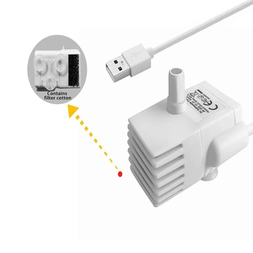 USB Pet Fountain Replacement Pump For Cat Dog Water Dispensers 9