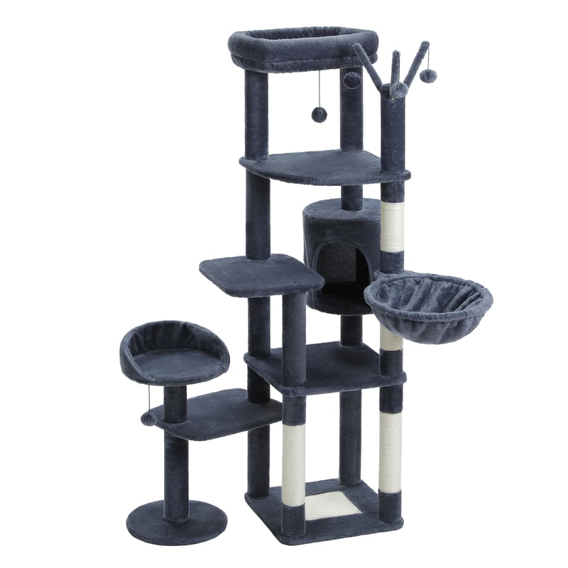 Heavy Duty Large Cat Tree Tower With Jumbo Hammock Scratching Posts 11