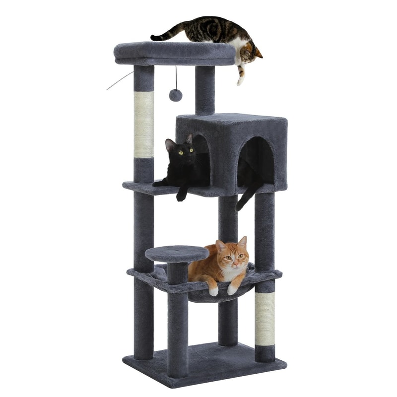 MultiLevel Cat Tree Tower With Hammock Condo Scratching Posts 14