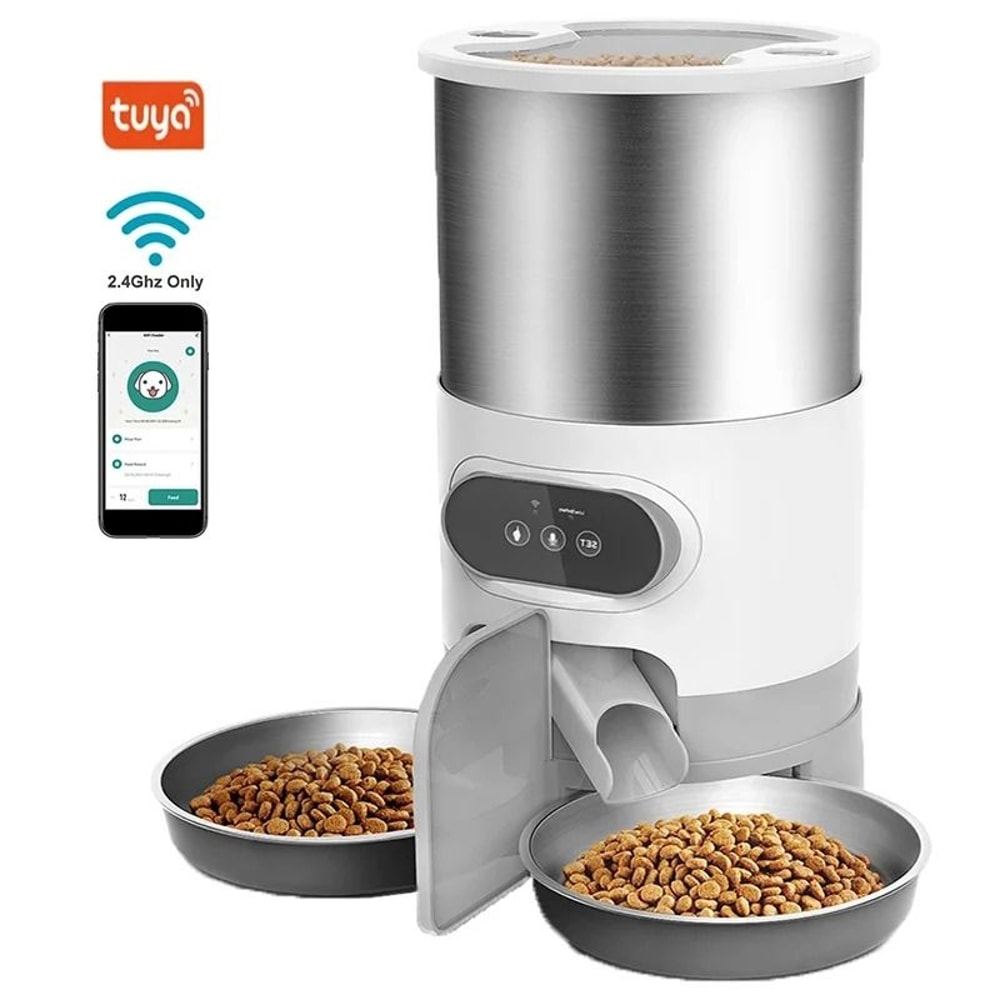Smart APP Double Meal Automatic Pet Feeder For Cats Small Dogs 8
