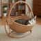 Indoor Hanging Cat Hammock Bed With Rattan Style Basket Cozy Cushion 1