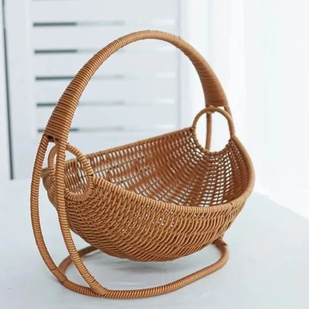 Indoor Hanging Cat Hammock Bed With Rattan Style Basket Cozy Cushion 2