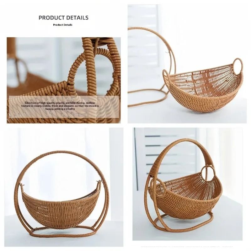 Indoor Hanging Cat Hammock Bed With Rattan Style Basket Cozy Cushion 3