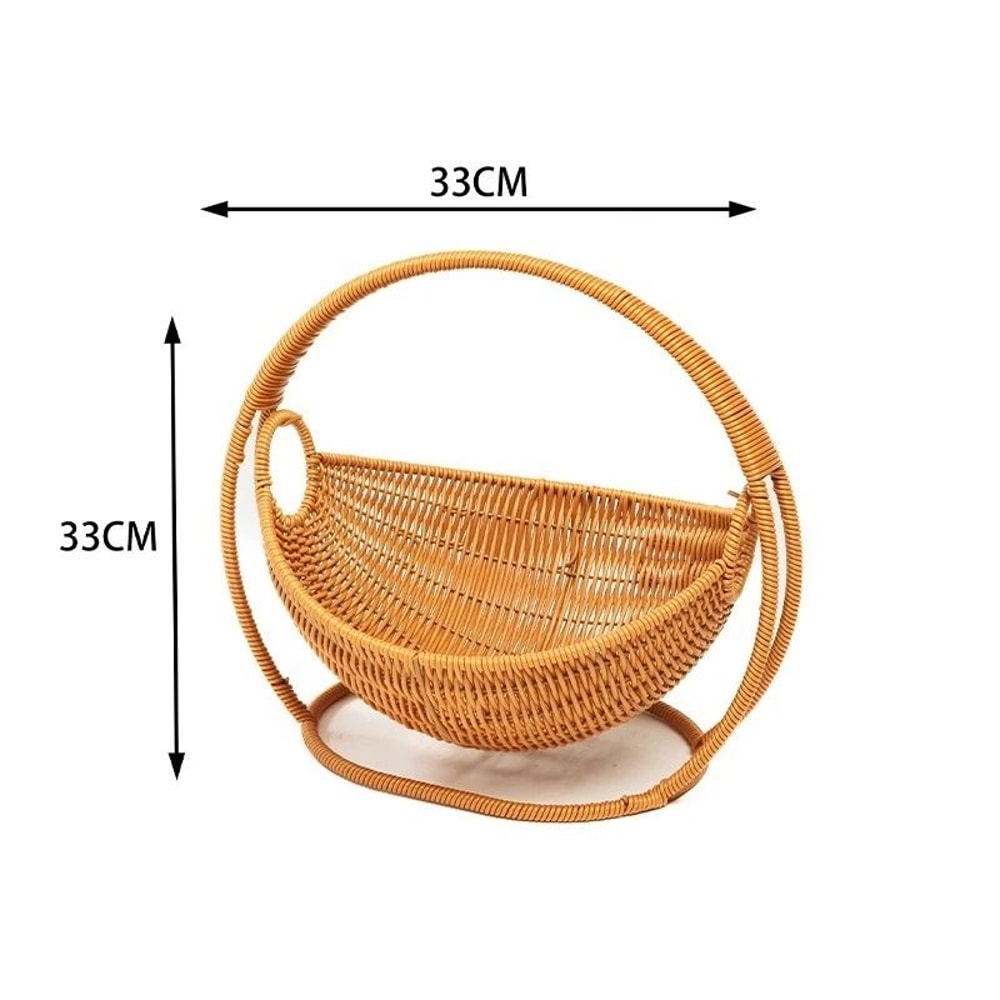 Indoor Hanging Cat Hammock Bed With Rattan Style Basket Cozy Cushion 6