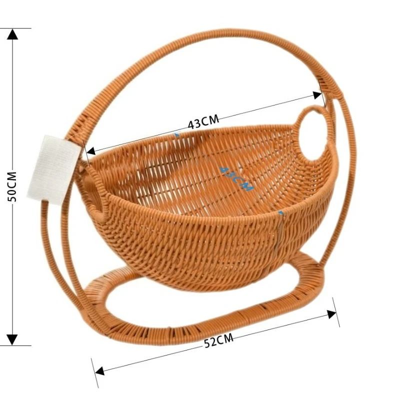 Indoor Hanging Cat Hammock Bed With Rattan Style Basket Cozy Cushion 8
