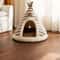 SelfWarming Plush Cat Tent Bed With Removable Washable Cover 6
