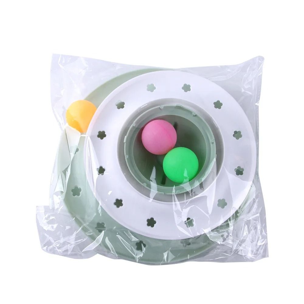 4 Level Interactive Cat Toy Tower Roller Ball Puzzle Track For Indoor Cats 5