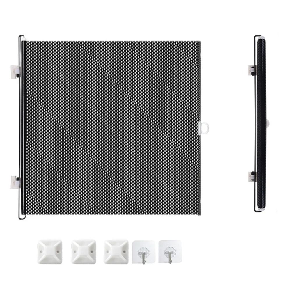 Retractable Mesh Pet Safety Gate Foldable Barrier Fence For Stairs Doorways 6