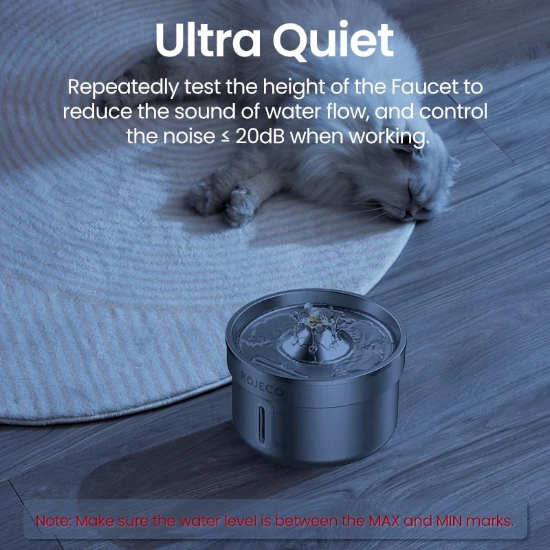 ROJECO Stainless Steel Cat Water Fountain 32L Smart Pet Drinking Dispenser 4