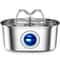 108oz Stainless Steel Cat Water Fountain With LED Light Silent Pump 0