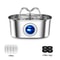 108oz Stainless Steel Cat Water Fountain With LED Light Silent Pump 7