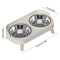 Elevated Stainless Steel Dual Pet Bowl With Anti Slip Neck Protection Design 6