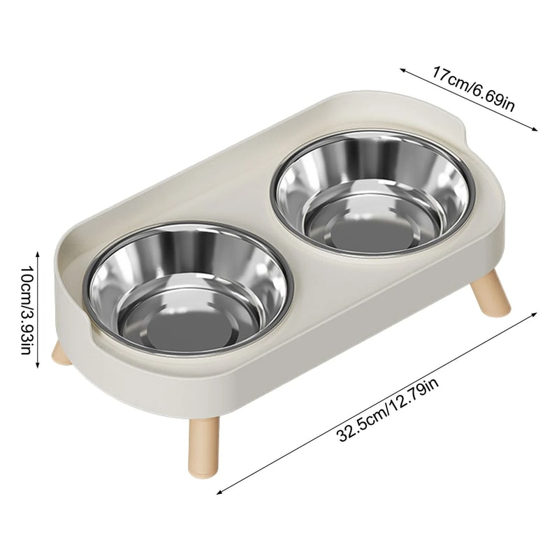 Elevated Stainless Steel Dual Pet Bowl With Anti Slip Neck Protection Design 6