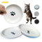 Oitabi 3PCS Ceramic Cat Bowl Set Wide Shallow Anti Whisker Fatigue Pet Dishes 1