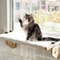 Wooden Frame Cat Window Hammock With Paw Print Design 0