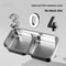 Stainless Steel Double Pet Food Water Bowl Set 1
