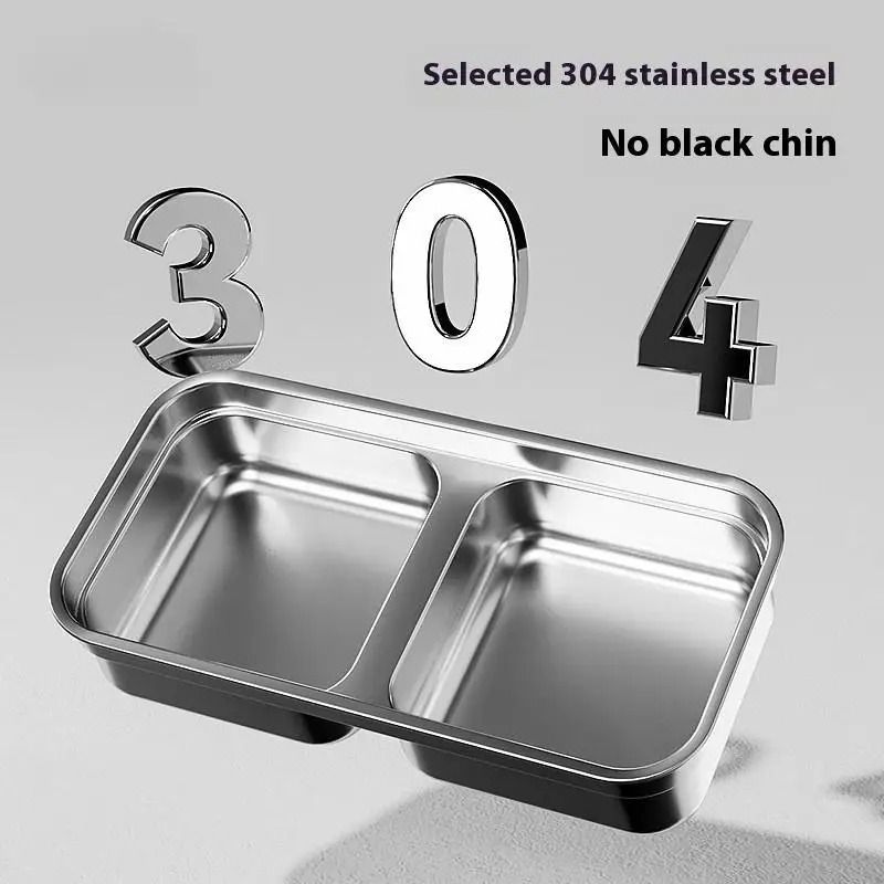 Stainless Steel Double Pet Food Water Bowl Set 1