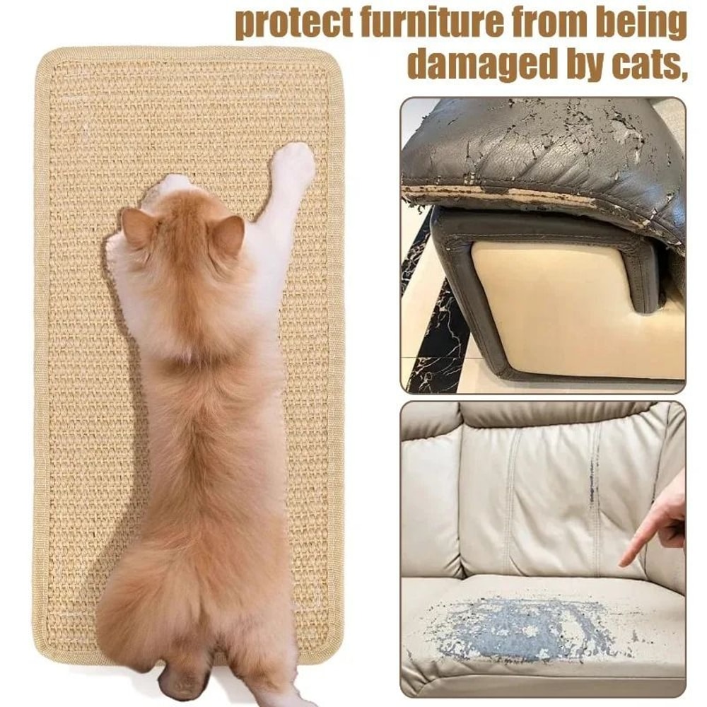 SelfAdhesive Sisal Cat Scratcher Mats For Furniture Protection 5