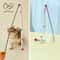 Interactive Caterpillar Feather Cat Teaser Wand Toy 2
