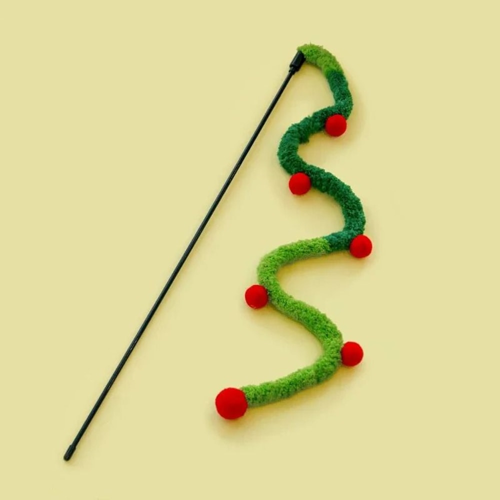 Interactive Caterpillar Feather Cat Teaser Wand Toy 4